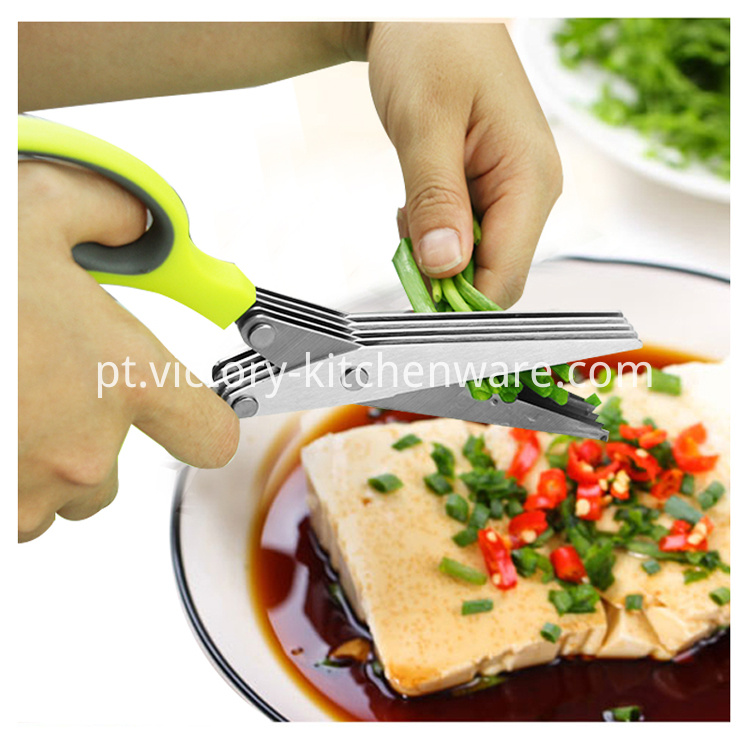 cisalhamento de cozinha com escova de limpeza kitchen shear with cleaning brush